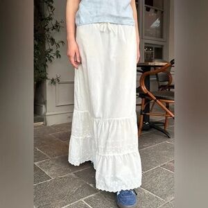 Brandy Melville Olive Skirt in White